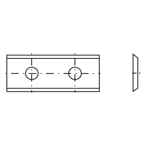 25.0 x 12.0 x 1.5mm Carbide Reversible Knives