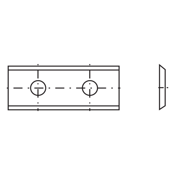 Carbide Reversible Knives Twin Hole